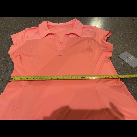 Athleta Coral Polo NWT size L DriFIT fabric with venting - Picture 4 of 14